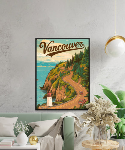 Vancouver Vintage Travel Poster - Pacific Gateway