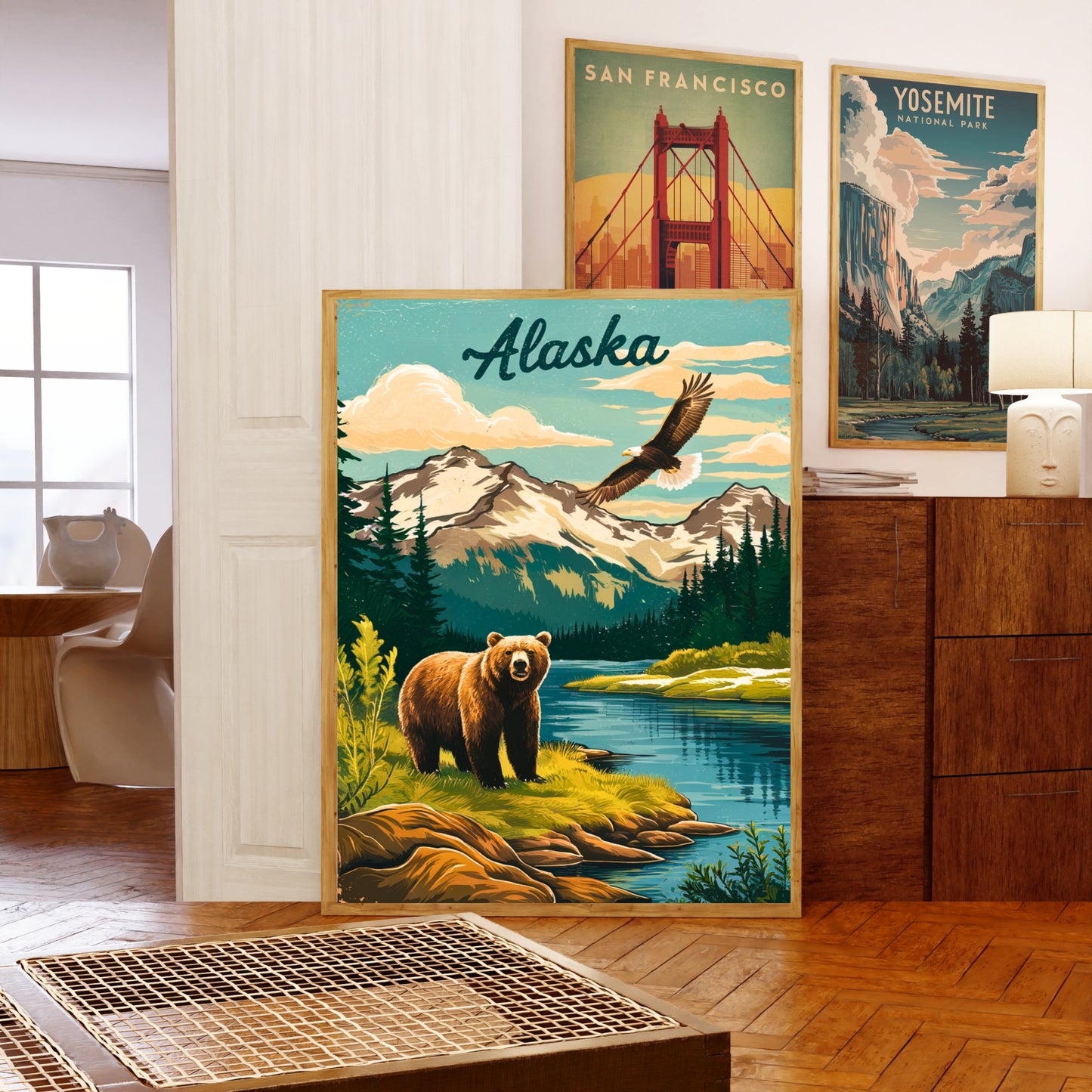 Alaska Vintage Travel Poster - Northern Wilderness