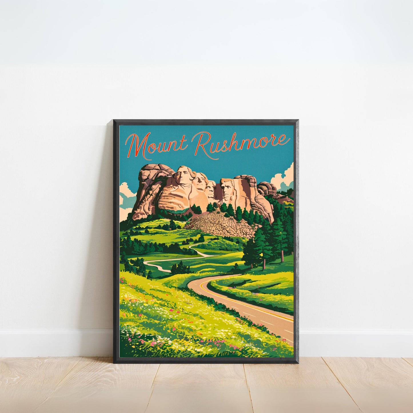 Mount Rushmore Vintage Travel Poster - Timeless American Monument