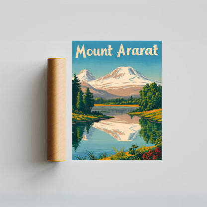 Mount Ararat Vintage Travel Poster