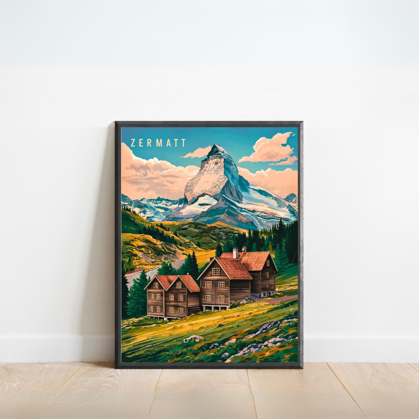 Zirmatt  Vintage Travel Poster