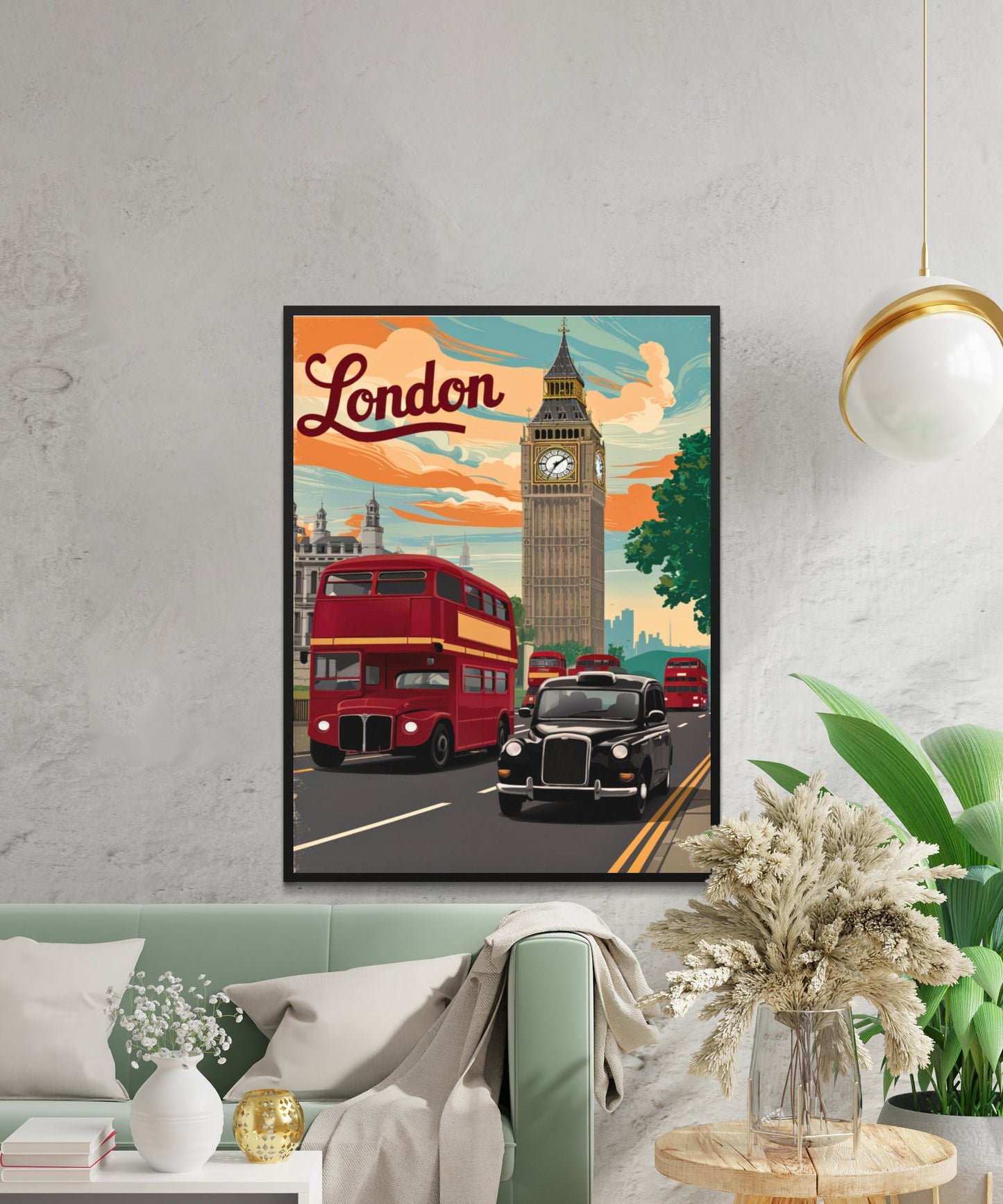 London Vintage Travel Poster - Iconic Cityscape