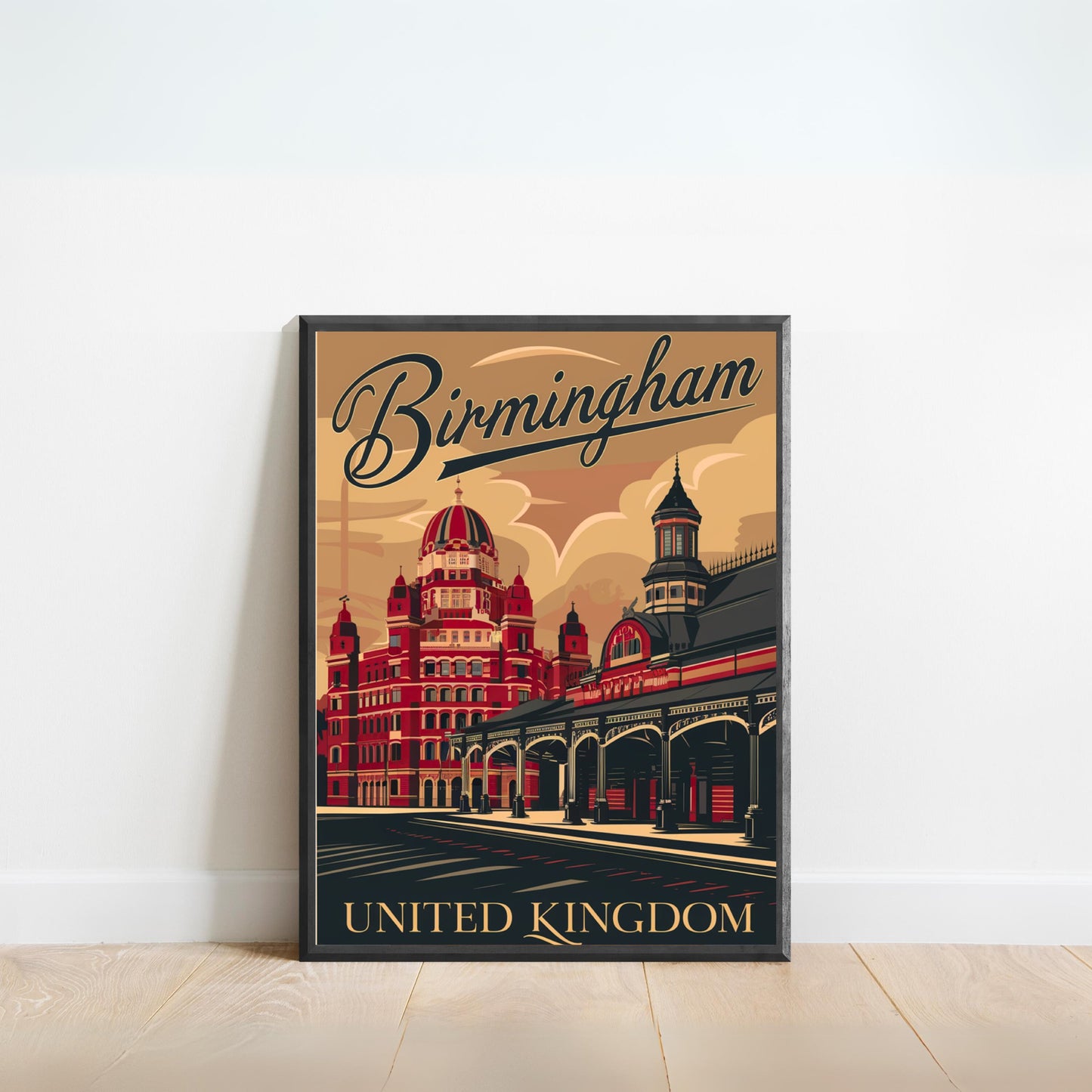 Birmingham Vintage Travel Poster -  Historic Canals