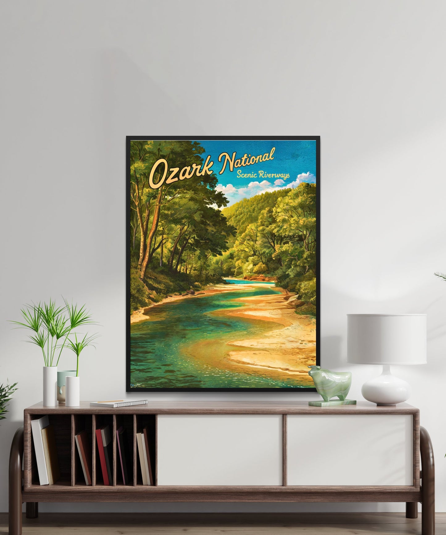 Ozark National Scenic Riverways Vintage Travel Poster - Missouri's Natural Beauty