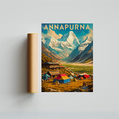 Annapurna Vintage Travel Poster - Tropical Paradise