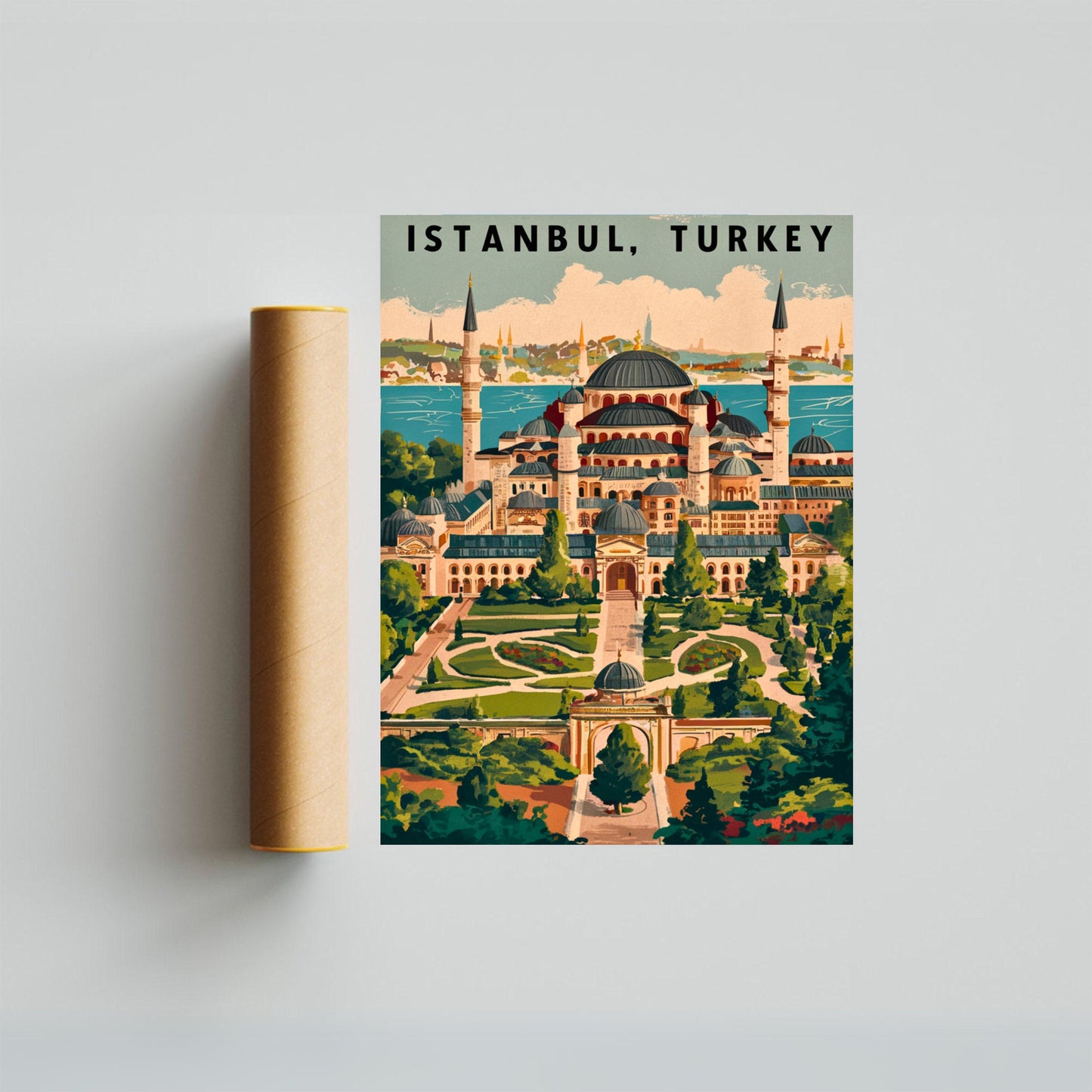 Istanbul Vintage Travel Poster