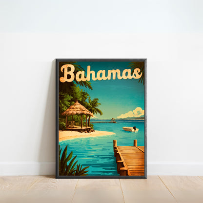 Bahamas Vintage Travel Poster