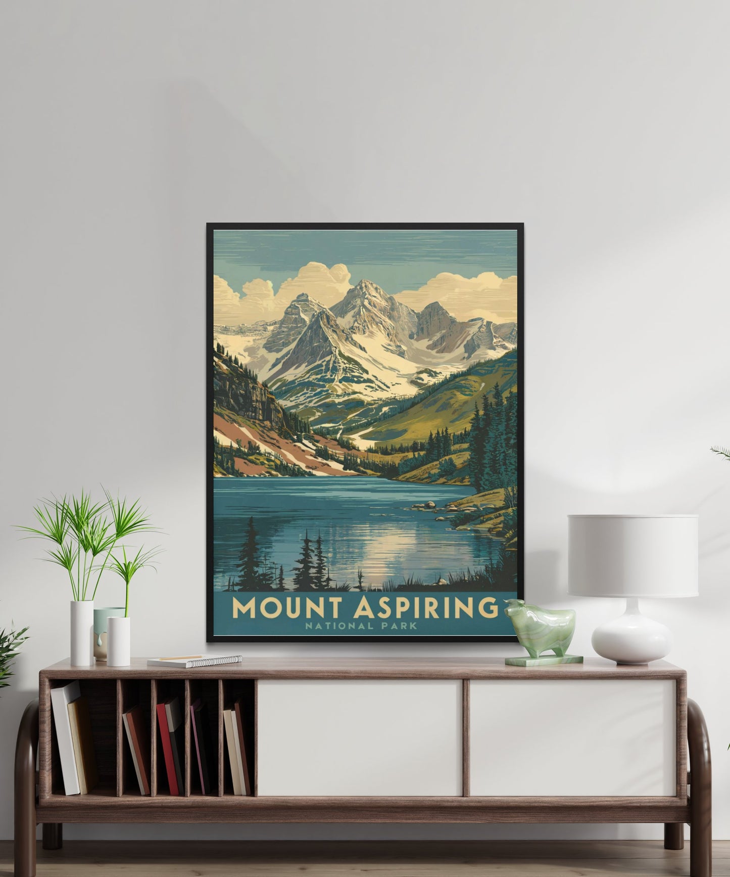 Mount Aspiring Vintage Travel Poster - Timeless New Zealand Splendor