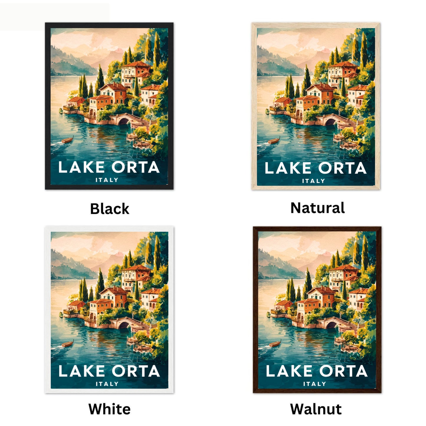 Lake Orta Vintage Travel Poster