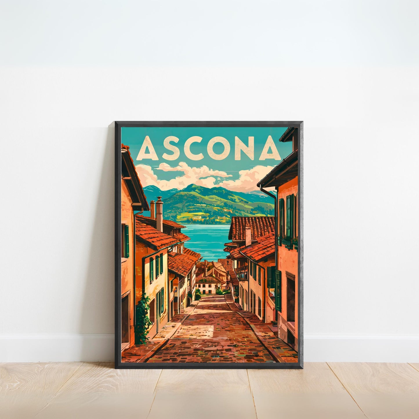 Ascona Vintage Travel Poster - Sun, Serenity, and Scenic Charm