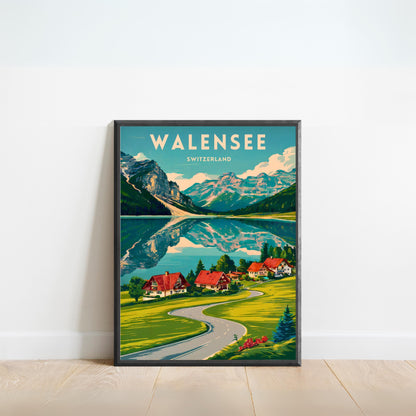 Walensee Vintage Travel Poster