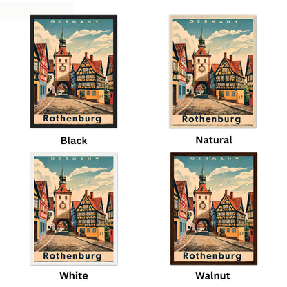 Rothenburg Vintage Travel Poster - Timeless Medieval Charm