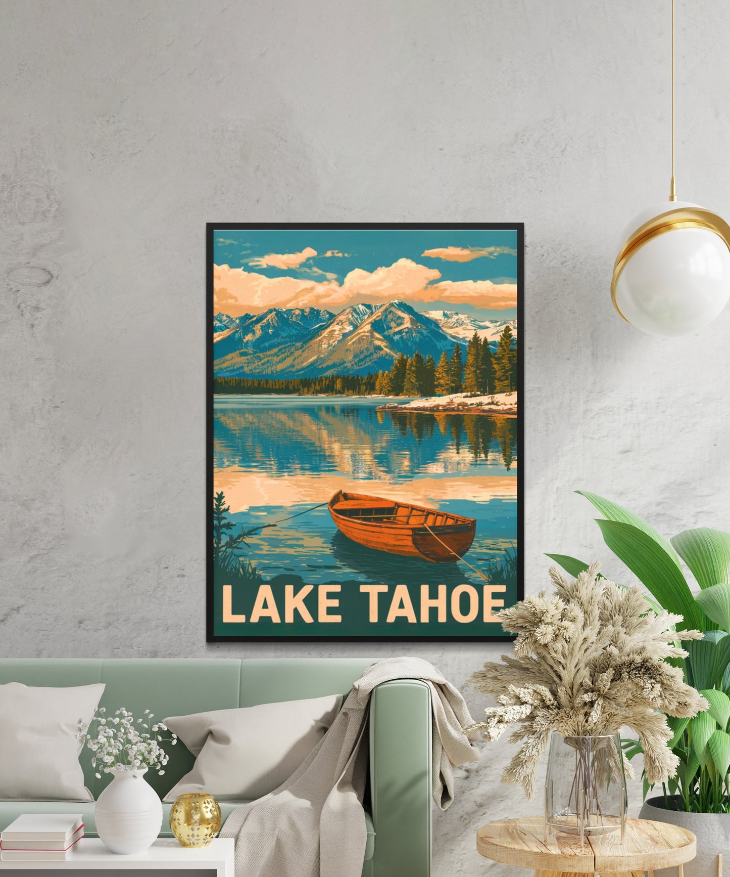 Lake Tahoe Vintage Travel Poster