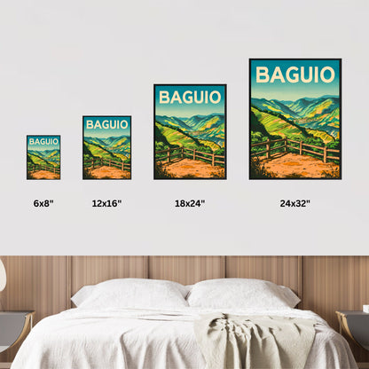 Baguio City Vintage Travel Poster