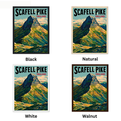 Scafell Pike Vintage Travel Poster  - Majestic Peak View