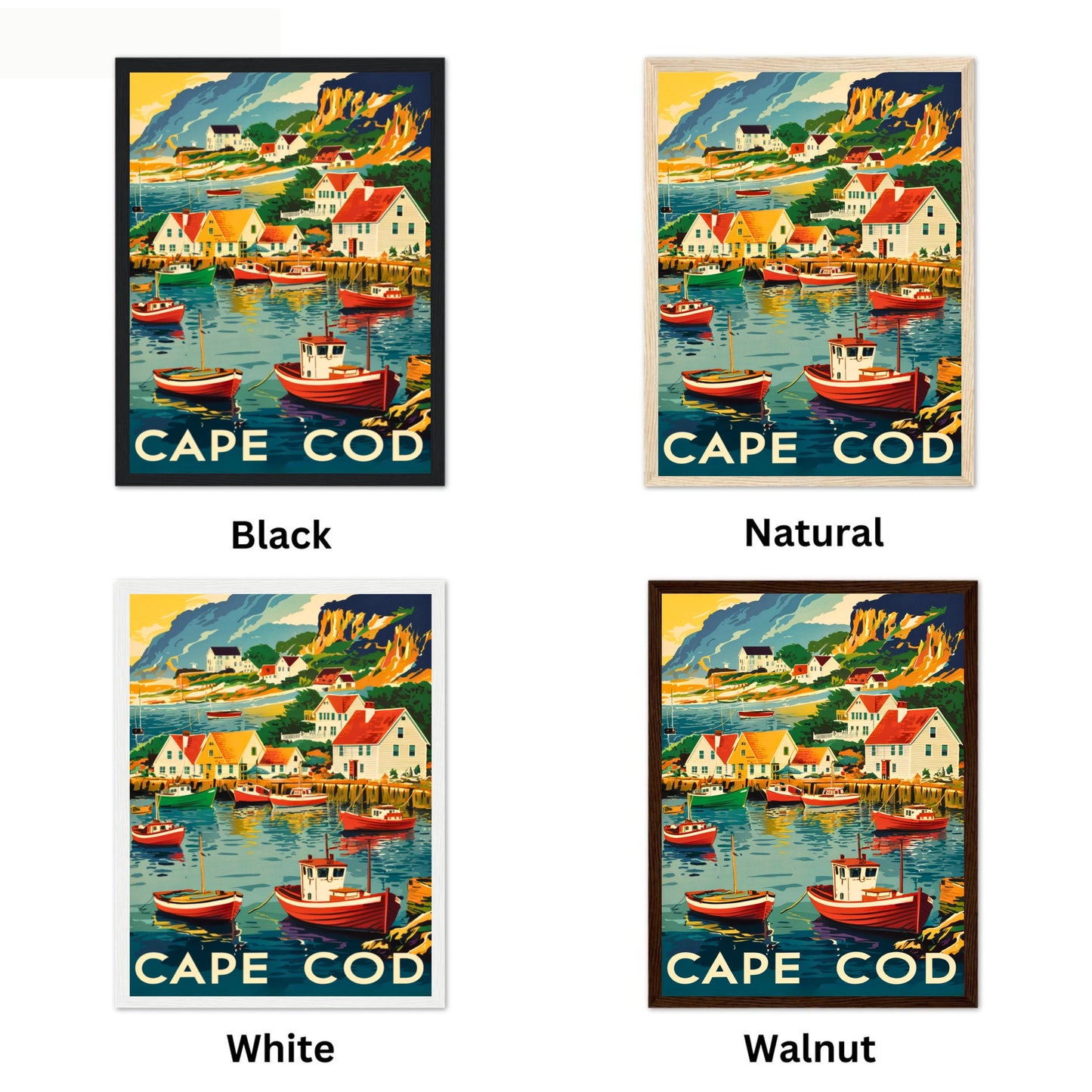 Cape Cod Vintage Travel Poster