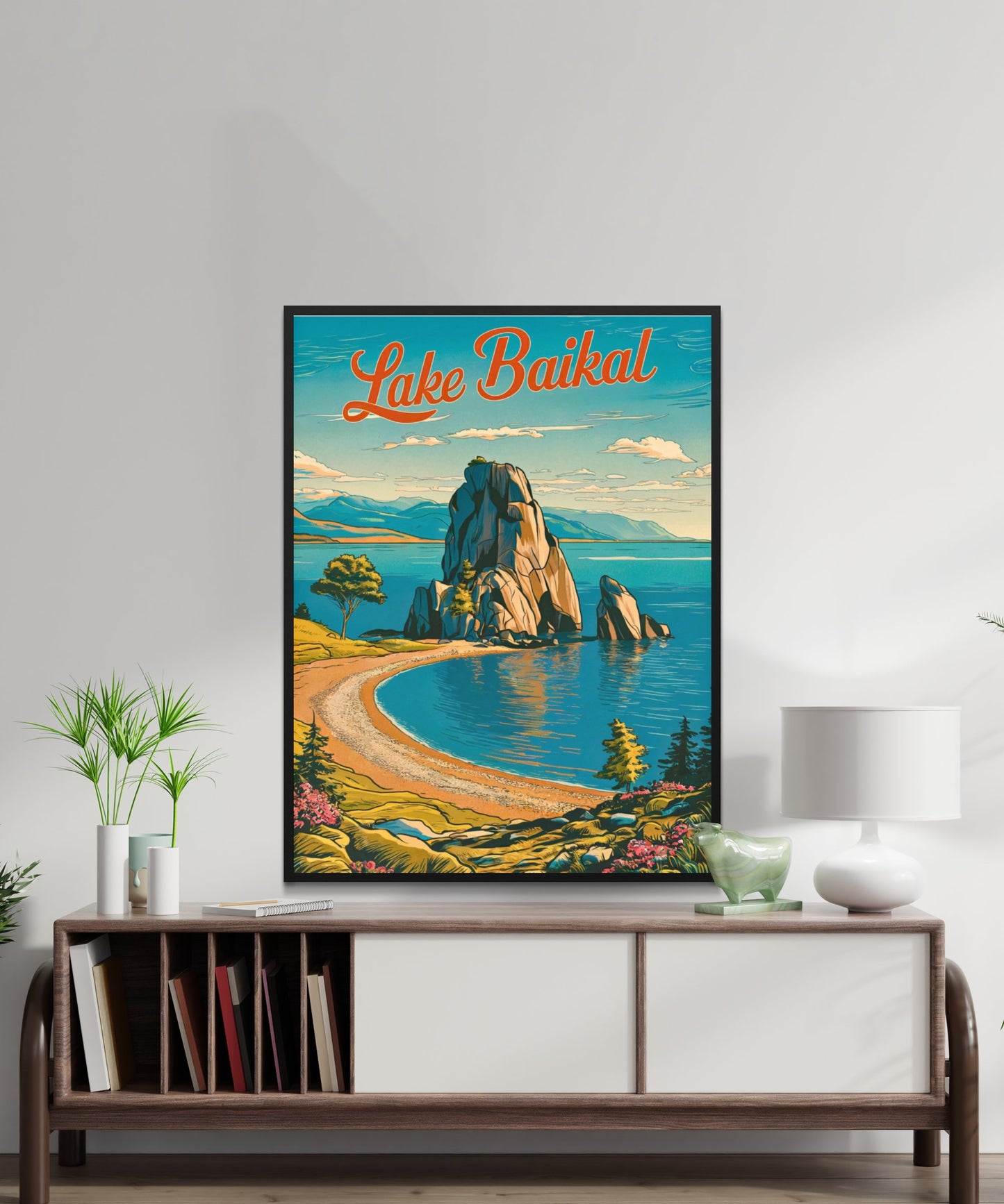 Lake Baikal Vintage Travel Poster