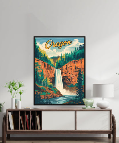 Oregon Vintage Travel Poster