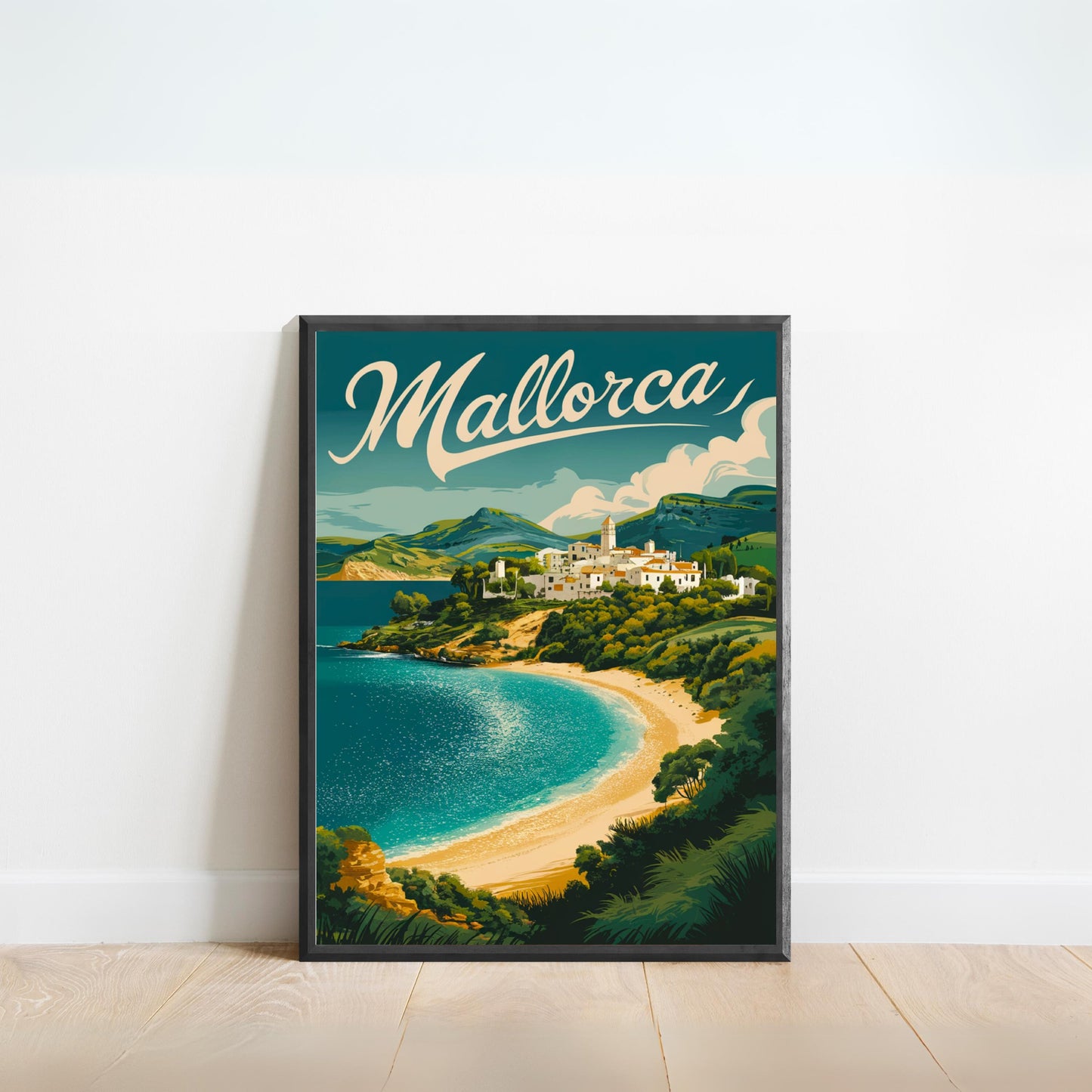 Mallorca Vintage Travel Poster - Coastal Beauty