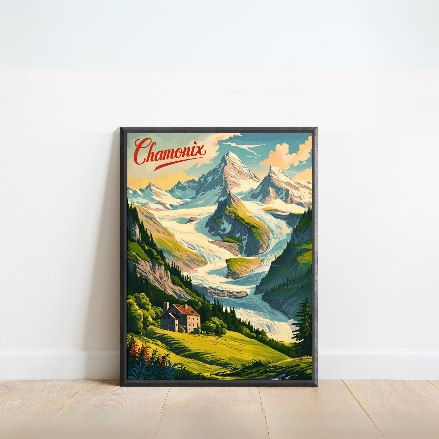 Chamonix Vintage Travel Poster - Alpine Charm