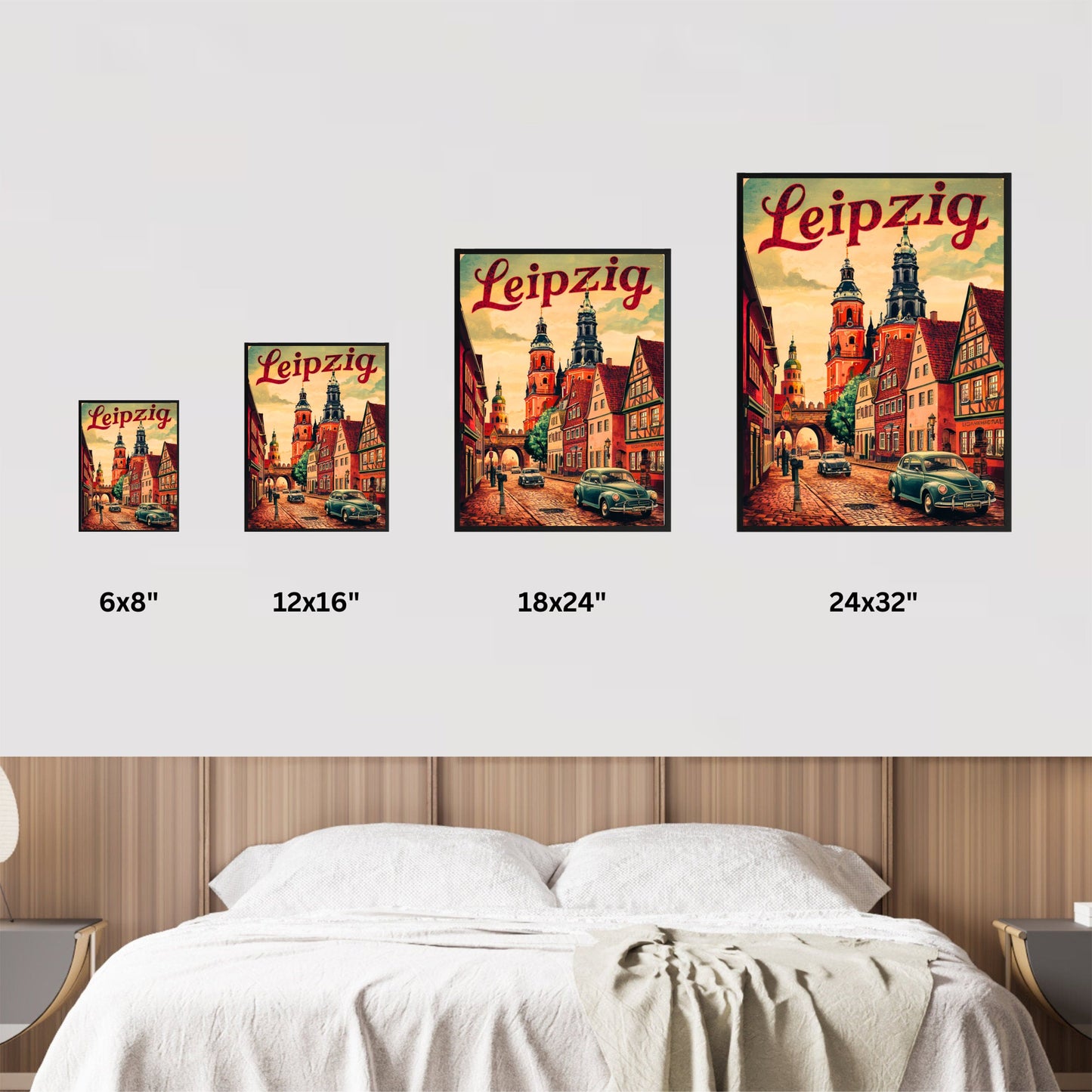 Leipzig Vintage Travel Poster