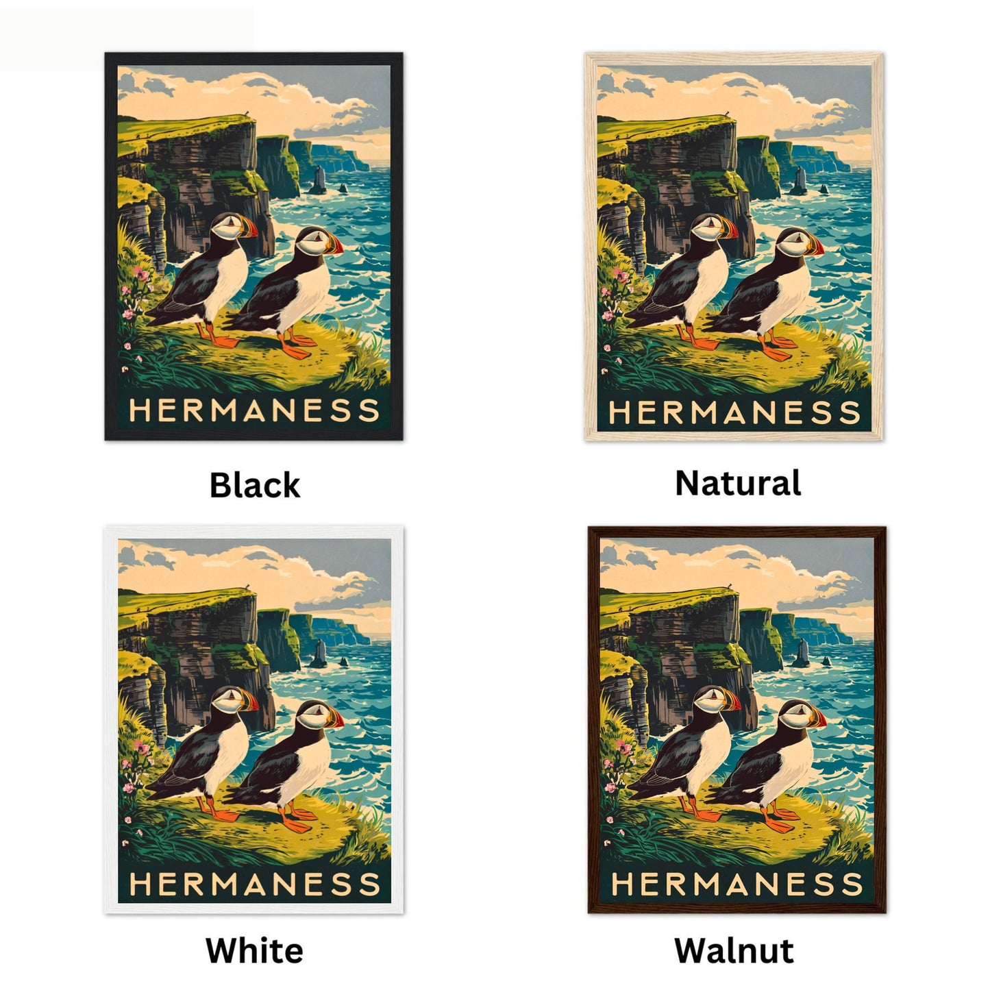 Hermaness Vintage Travel Poster