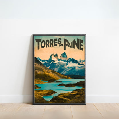 Torres del Paine Vintage Travel Poster - Wilderness Splendor