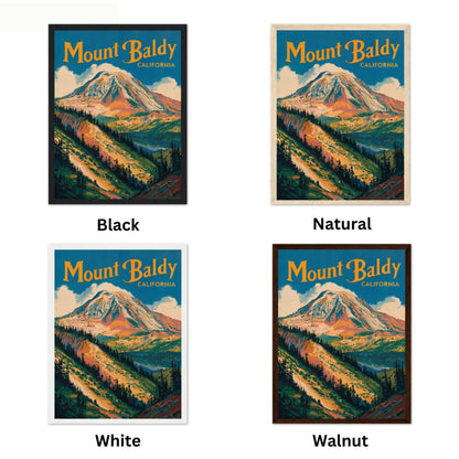 Mount Baldy Vintage Travel Poster