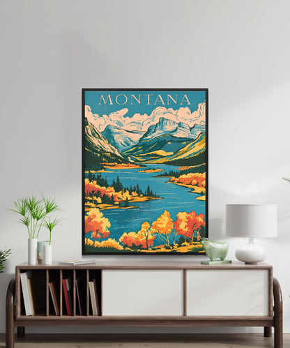 Montana Vintage Travel Poster