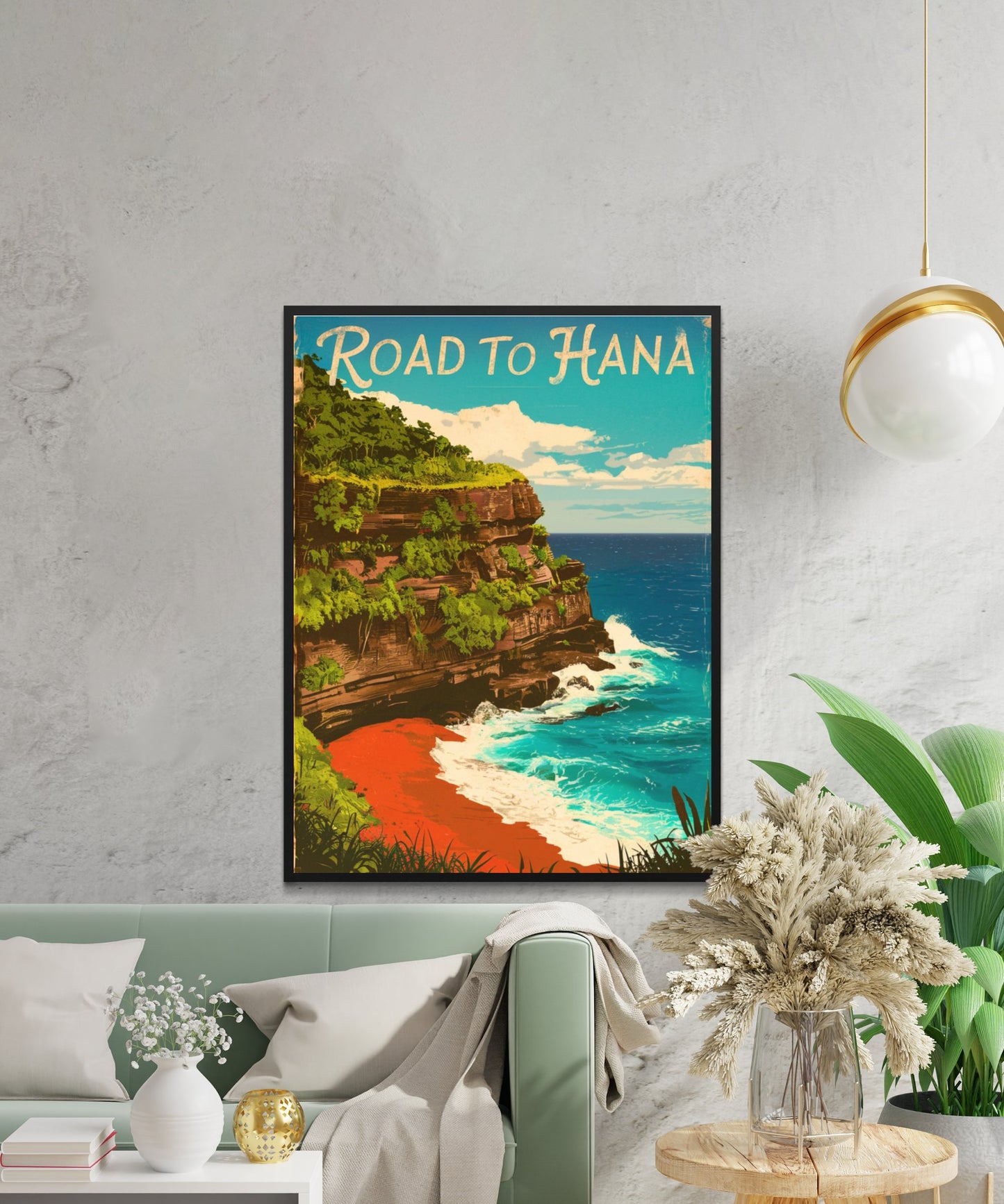 Road to Hana Vintage Travel Poster