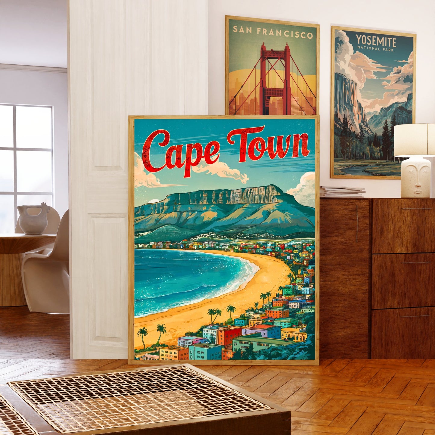 Cape Town Vintage Travel Poster - South Africa Landscape