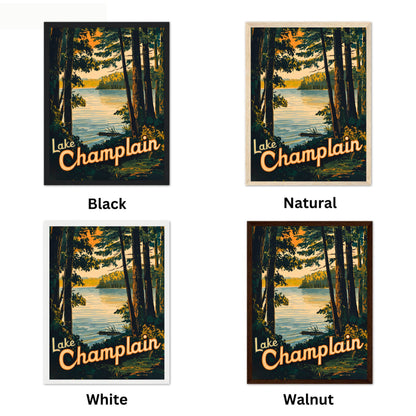 Lake Champlain  Vintage Travel Poster