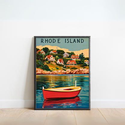 Rhode Island Vintage Travel Poster