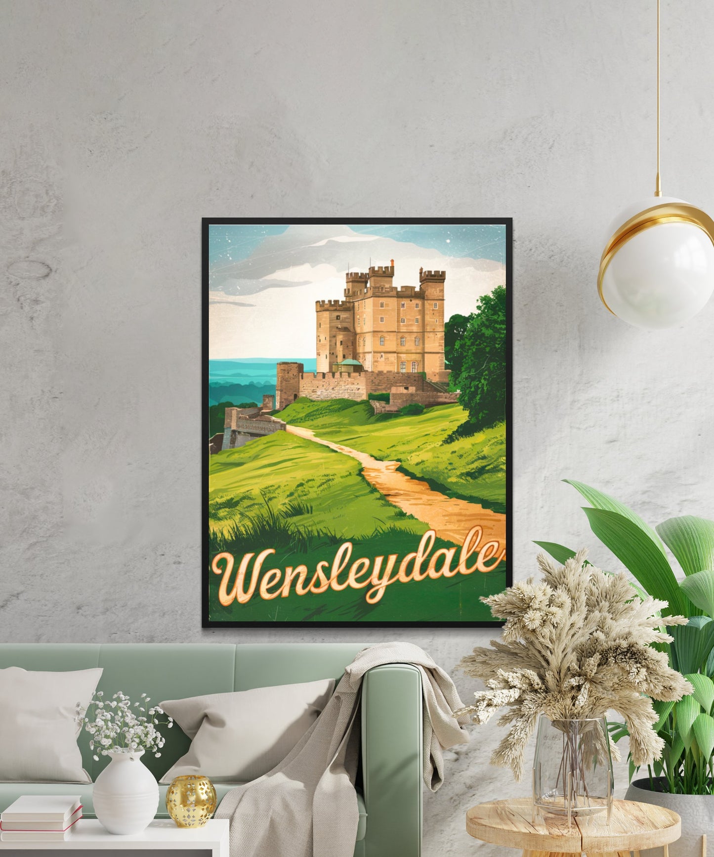 Wensleydale Vintage Travel Poster - Historic Abbey