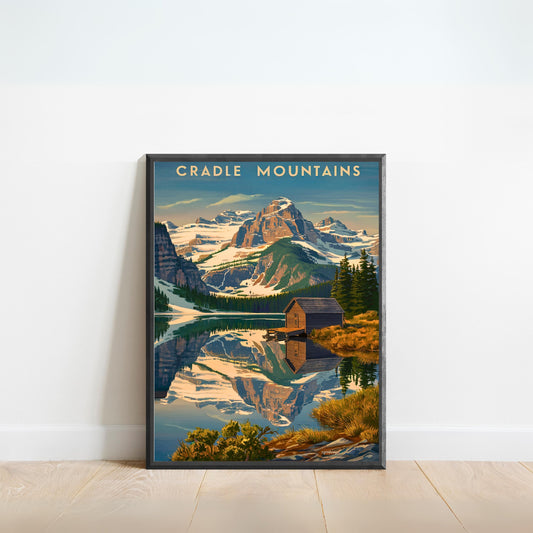 Cradle Mountains Vintage Travel Poster - Nature Haven