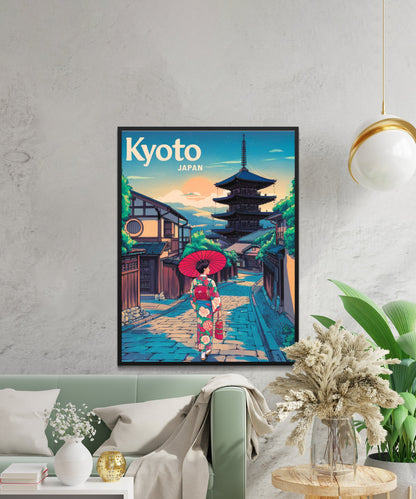 Kyoto Vintage Travel Poster