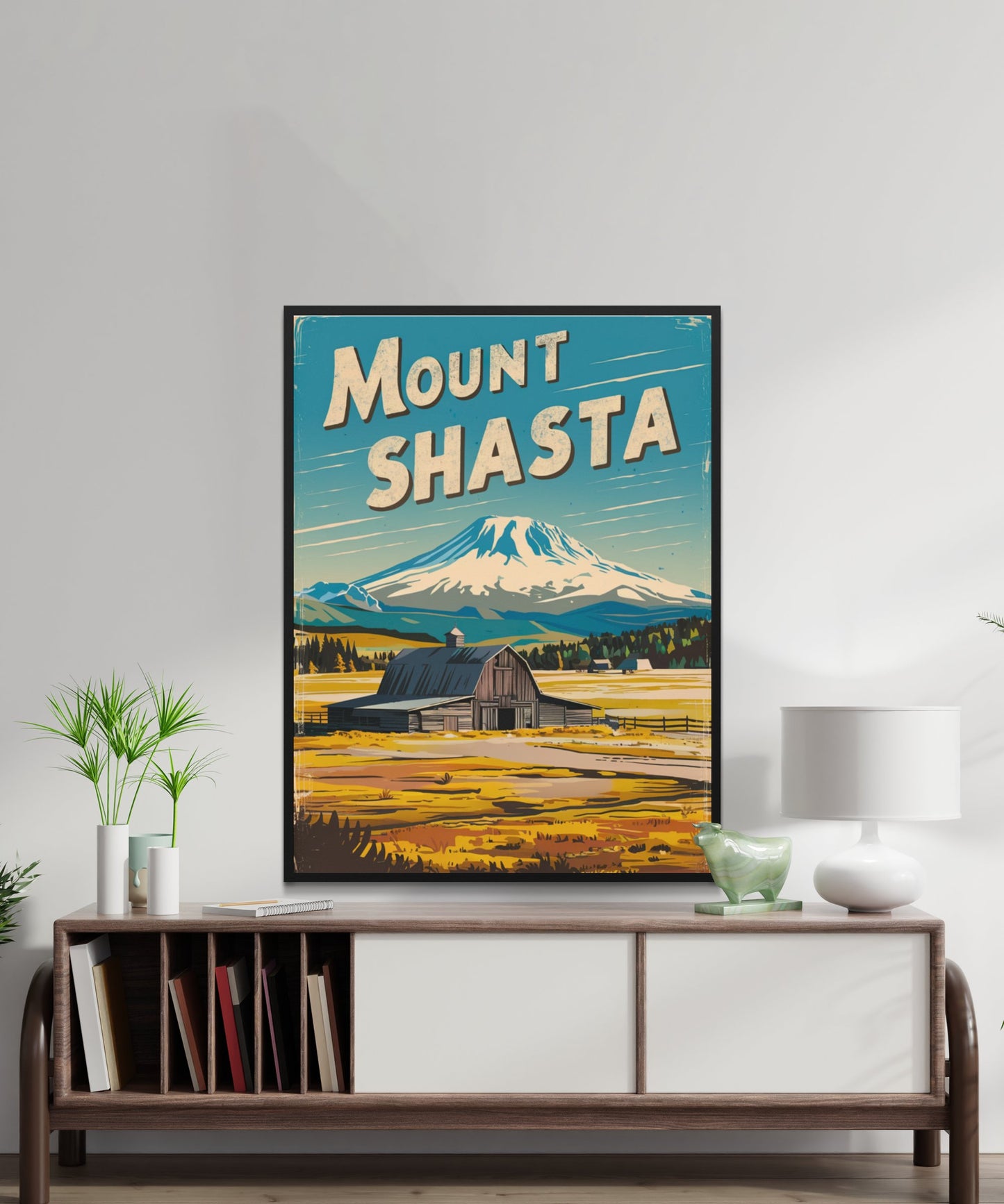 Mount Shasta Vintage Travel Poster