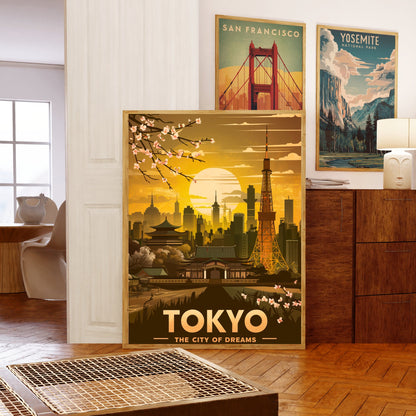 Tokyo Vintage Travel Poster - Nightlife Hotspot