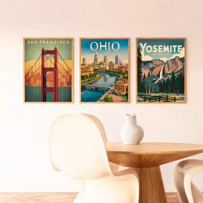 Ohio Vintage Travel Poster