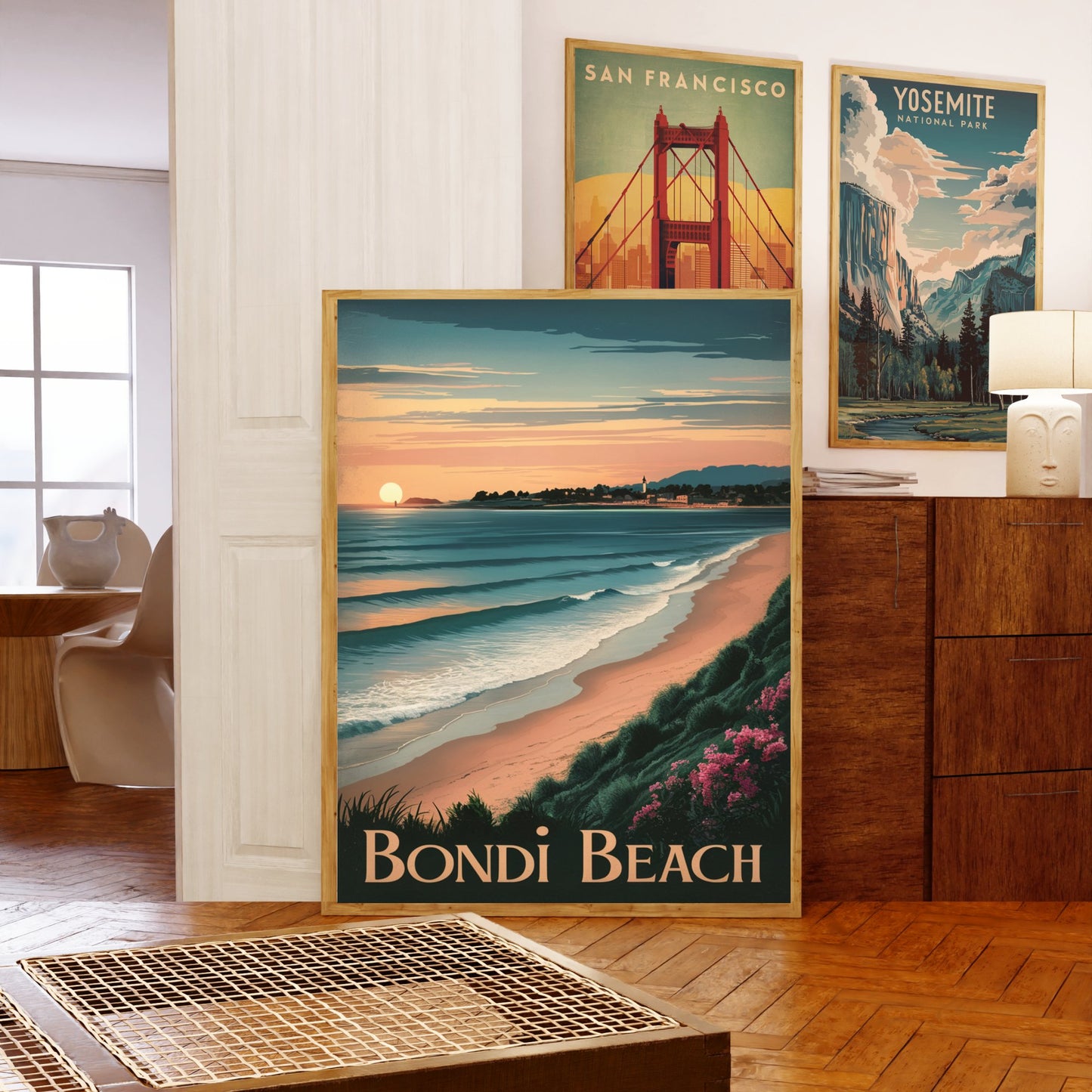 Bondi Beach Vintage Travel Poster