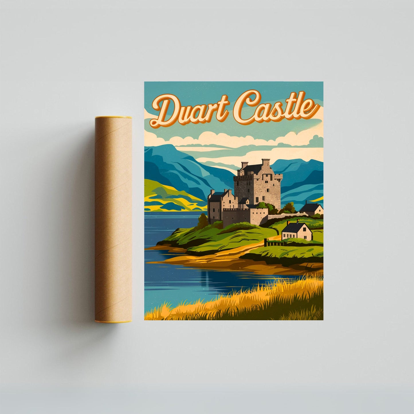 Duart Castle Vintage Travel Poster