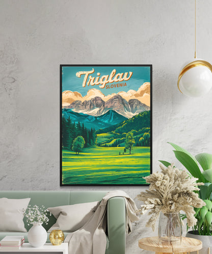 Triglav Vintage Travel Poster - Alpine Peak