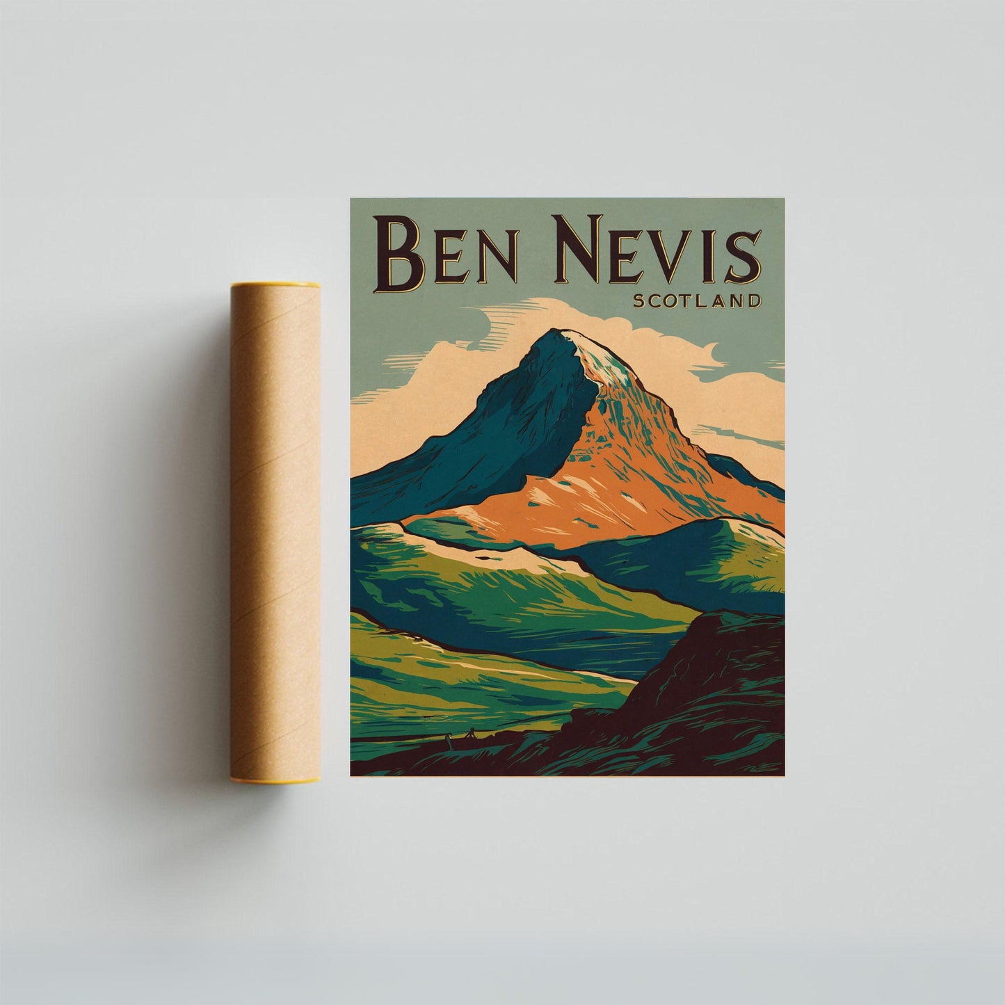 Ben Nevis Vintage Travel Poster