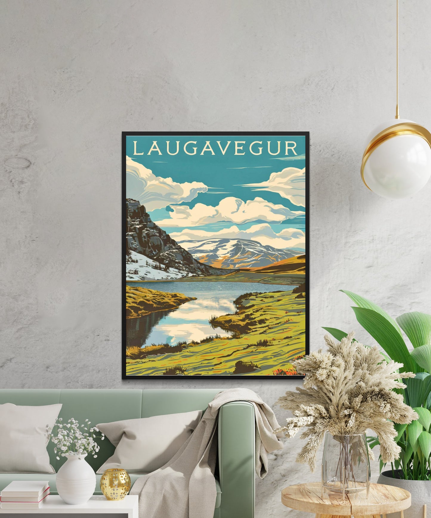 Laugavegur Vintage Travel Poster - Epic Trail of Iceland