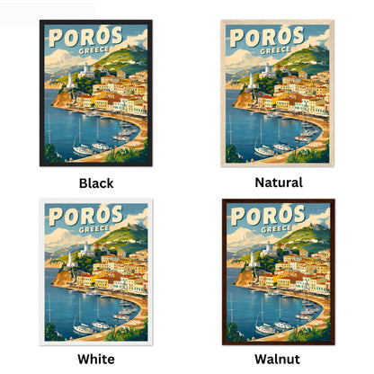 Poros Vintage Travel Poster