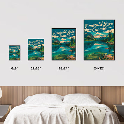 Emerald Lake Vintage Travel Poster - Outdoor Adventure