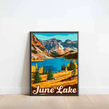 June Lake Vintage Travel Poster - Quiet Getaway