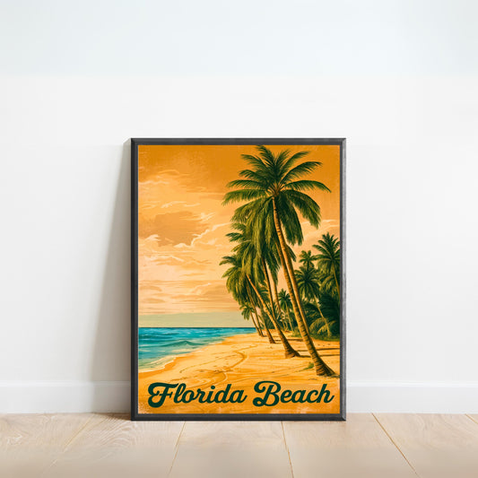 Florida Vintage Travel Poster - Coastal Glamour