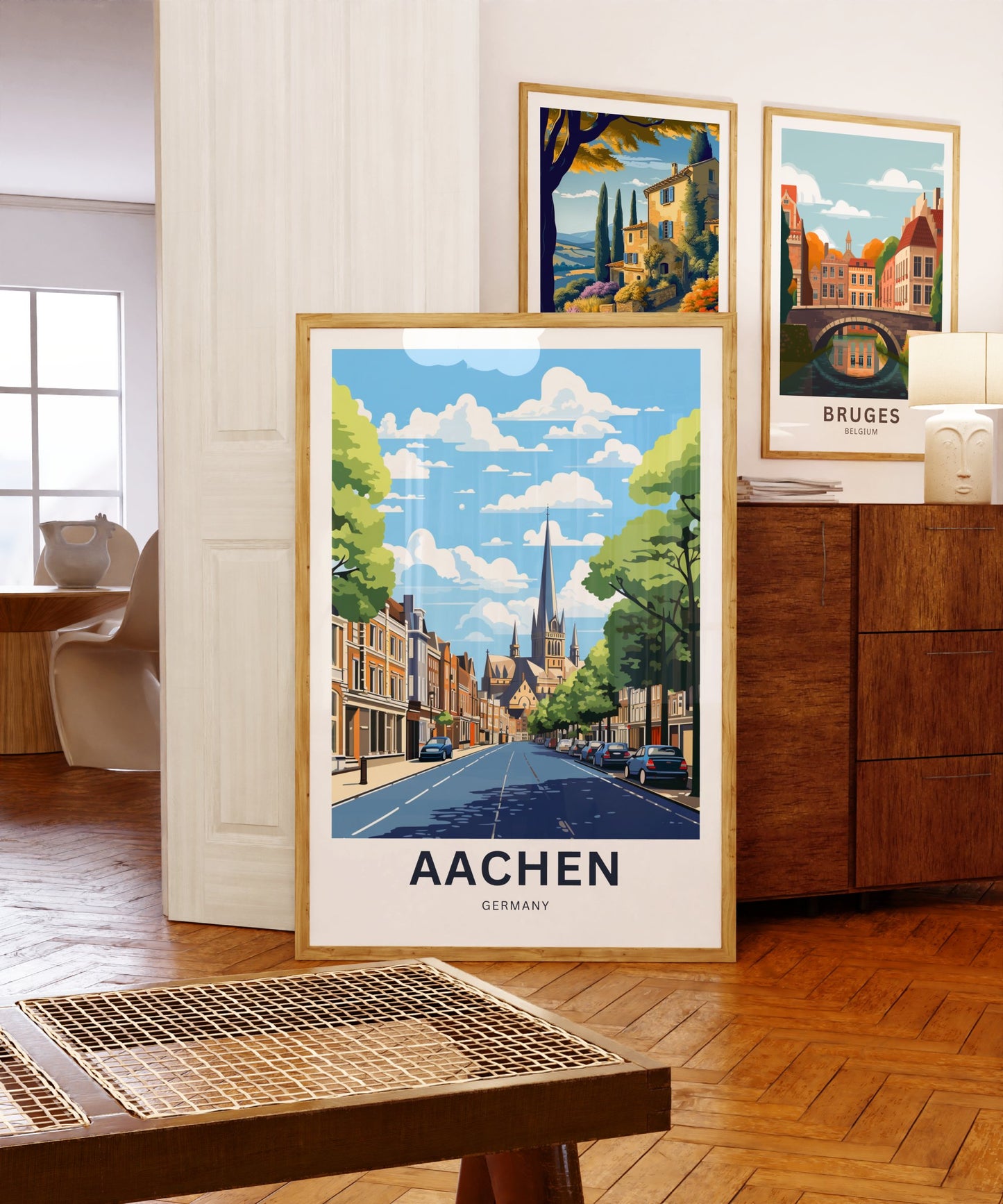 Aachen City Travel Poster