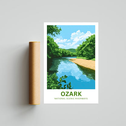 Ozark National Scenic Riverways Travel Poster - Missouri River